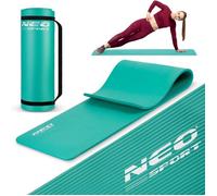 Tapis d'exercice - JANSHOP - 183x60 cm - Turquoise - 15 mm d'épaisseur - NBR - Antidérapant - Imperméable - Léger