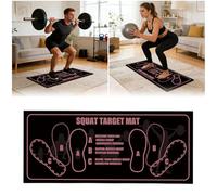 Tapis d'exercice parfait pour les squats, coussin de soutien des squats avec guide de placement du pied, tapis cible de squat, plate-forme pour une bonne posture dans les soulevés de terre et les