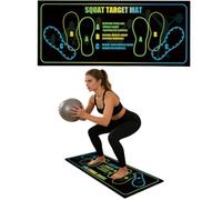Tapis d'exercice parfait pour les squats, coussin de soutien des squats avec guide de placement du pied, tapis cible de squat, plate-forme pour une bonne posture dans les soulevés de terre et les