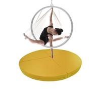Tapis d'exercice pour Lyra Hoop Pole Dance - Tapis de sécurité portable de 1,27 cm d'épaisseur pour cerceau aérien et tumble, tapis de yoga pliable