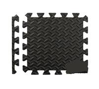 Tapis d'exercice Puzzle Lot de 4 à 24 Tapis de Sol en Mousse EVA à emboîter for la Maison, la Salle de Sport, l'exercice(Black-30x30cm,16PCS)