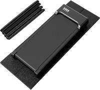 Tapis d'exercice THAILE pour tapis de course et vélo d'intérieur, 172,7 x 61 cm, noir, imperméable, anti-transpiration, pour sols durs et moquette, pliable et facile à ranger