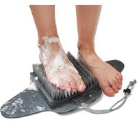 Tapis d'exfoliation de douche gris - Brosse robuste pour enlever les callosités avec base antidérapante qui élimine les plis pendant l'heure du bain
