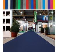 Tapis d'exposition Tapis de mariage Tapis événementiel Sintra aiguilleté Bleu foncé 100x500 cm