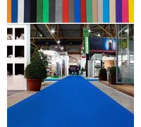 Tapis d'exposition Tapis de mariage Tapis événementiel Sintra aiguilleté Bleu Royal 200x450 cm