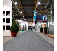 Tapis d'exposition Tapis de mariage Tapis événementiel Sintra aiguilleté Gris chiné 100x350 cm