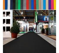 Tapis d'exposition Tapis de mariage Tapis événementiel Sintra aiguilleté Noir 200x100 cm