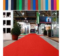 Tapis d'exposition Tapis de mariage Tapis événementiel Sintra aiguilleté Rouge 100x200 cm