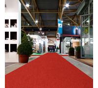 Tapis d'exposition Tapis de mariage Tapis événementiel Sintra aiguilleté Rouge chiné 200x200 cm