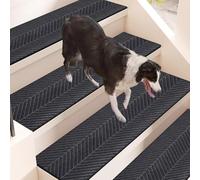 Tapis D'extérieur Antidérapants Pour Marche D'escalier, 20x90 25x100 30x360 40x480cm, Antichute, Protects Famille Animaux, Scaliers Sols, Réduction Bruit, Marchettes Escalier(Dark grays,38 x 360cm)