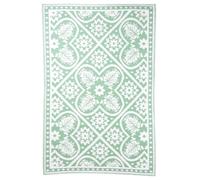 Tapis D'Extérieur Avec Imprimé Vert Et Blanc 182X122CM