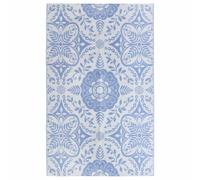 Tapis d'Extérieur Blanc et Noir 190x290 cm PP Balcon Patio Terrasse vidaXL