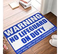 Tapis d'extérieur d'hiver Avertissement No Lifeguard On Duty Rug Man Cave Accessories and Decor Man CABE Decor (Taille : 40 x 60 cm)
