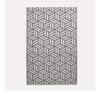 Tapis d'extérieur géométrique gris Luna, 120 x 180 cm