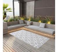 Tapis d'Extérieur Gris 190x290 cm PP Entrée Salon Balcon Patio Terrasse vidaXL