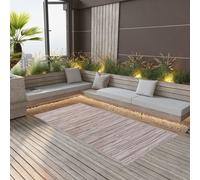 Tapis d'Extérieur Gris 190x290 cm PP Entrée Salon Balcon Patio Terrasse vidaXL