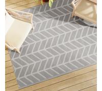 Tapis d'Extérieur Gris 190x290 cm PP Entrée Salon Balcon Patio Terrasse vidaXL