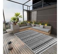 Tapis d'Extérieur Gris 190x290 cm PP Entrée Salon Balcon Patio Terrasse vidaXL