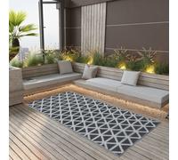 Tapis d'Extérieur Gris 190x290 cm PP Entrée Salon Balcon Patio Terrasse vidaXL
