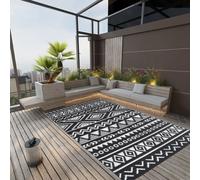 Tapis d'Extérieur Noir 140x200 cm PP Moquette Terrasse Balcon Patio vidaXL
