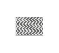 Tapis d'extérieur Outsunny Tapis synthétique imperméable 121x182cm, gris clair+blanc, pour balcon