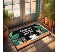 Tapis d'extérieur pour amateurs de cappuccino : adoptez la bonne idée ! Paillasson décoratif pour intérieur de chaussures amusantes (65 x 90 cm)