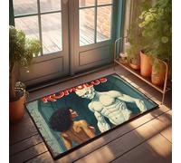 Tapis d'extérieur pour porte d'entrée Romulus : la rencontre mythique entre mortel et divin Paillasson Emo décoration de chambre rétro (40 x 60 cm)