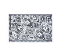 Tapis d'extérieur réversible Esschert Design - Diamant noir/blanc - 182x122 cm
