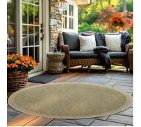 Carpettex Tapis d'Extérieur Résistant aux Intempéries 200 cm Rond Vert - Résistant aux UV, Imperméable et Léger - Idéal pour Balcon, Terrasse, Cuisine et Jardin