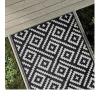 Tapis d'exterieur - tapis de jardin Vidaxl Tapis d'extérieur ARAKIL Blanc et noir 120x180 cm PP