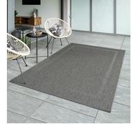 the carpet Mistra - Tapis d’intérieur Moderne, Durable et Facile à Nettoyer, idéal pour Salon, Cuisine ou Salle à Manger, utilisable Aussi en extérieur, Anthracite Bordure, 140 x 200 cm