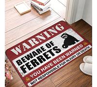Tapis d'extérieur uni « Beware Of Furets » pour adolescents (40 x 60 cm)