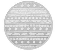 Tapis d'extérieur - vidaXL - Rond - 160 cm - Gris - Synthétique