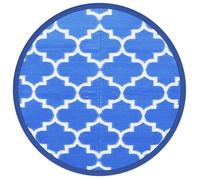 vidaXL Tapis d'extérieur Bleu Ø120 cm – polypropylène (PP)