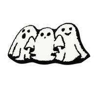 Tapis d'Halloween avec motif fantôme - Doux et antidérapant - En imitation laine - Paillasson absorbant et lavable pour salle de bain et cuisine - Tapis de décoration amusant pour Halloween - Pour les