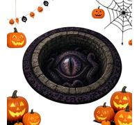 Tapis d'Halloween, décoration de sol effrayante, design d'illusion rond ave