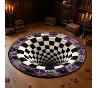 Tapis d'Halloween illusion d'optique 3D, 1,9 cm, antidérapant, séchage
