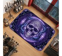 Tapis d'Halloween motif tête de mort mystique mandala 60 x 91 cm