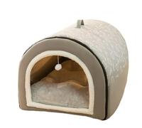 Tapis d'hiver chaud pour chat et chien, tente de sommeil profond, confortable, motif géométrique, amovible, lavable pour chiens de taille moyenne et grande (type V, M, 127 x 99 x 91,4 cm)
