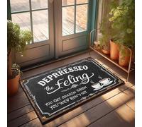 Tapis d'hiver Depress : The Feeling You Get When You Re Not Fussing Paillasson Décoration de porte pour toilettes 50 x 80 cm