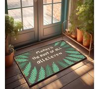 Tapis d'hiver « Money As The Root » : un rappel ludique - Paillasson décoratif pour toilettes - Décoration de porte d'automne (50 x 80 cm)
