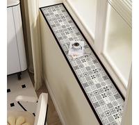 Tapis Diatomite Absorbant de Rebord de Fenêtre, Tapis de Protection Antidérapant pour Appui de Fenêtre, Couvercle de Remplacement Décoratif pour Baie Vitrée Balcon Armoire(B,180x15cm(70.9x5.9in))