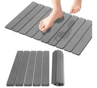 Tapis diatomite de salle de bain pliable enroulable 39 x 60 cm, antidérapant, séchage rapide et nettoyage facile | pierre atomite salle de bain et égouttoir pierre pour évier de cuisine | stone drying