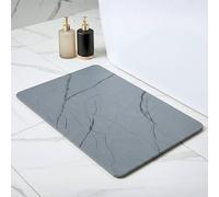 Tapis diatomite de salle de bains - Stone Bath Mat - Séchage rapide, antidérapant et antibactérien - Tapis de bain - Pierre Diatomite de salle de bain - Tapis de douche - Aussi comme égouttoir cuisine
