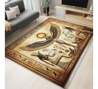 Tapis Dieux égyptiens anciens hiéroglyphes pour salon, tapis antidérapant et doux lavable Antidérapant, à poils courts et ne perd pas ses poils pour chambre à coucher, cuisine, bureau - 120 x 170 cm
