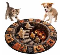 Tapis d'illusion d'optique 3D Halloween,Escalier hanté antidérapant 100 cm | Tapis moelleux antidérapant qui reste fermement en place, confortable sous les pieds dans les zones à fort passage(a)