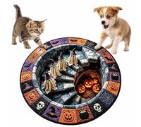 Tapis d'illusion d'optique 3D Halloween,Escalier hanté antidérapant 100 cm | Tapis moelleux antidérapant qui reste fermement en place, confortable sous les pieds dans les zones à fort passage(c)