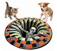 Tapis d'illusion d'optique 3D Halloween,Escalier hanté antidérapant 100 cm | Tapis moelleux antidérapant qui reste fermement en place, confortable sous les pieds dans les zones à fort passage(g)