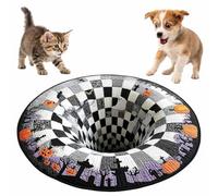 Tapis d'illusion d'optique 3D Halloween,Escalier hanté antidérapant 100 cm | Tapis moelleux antidérapant qui reste fermement en place, confortable sous les pieds dans les zones à fort passage(b)