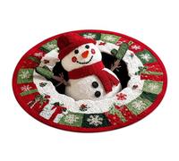 Tapis D'illusion D'optique De Noël Antidérapant - Paillasson Rond Bonhomme | | Tapis De Sol Festif, Tapis De Bienvenue Des Fêtes, Décor 3D, Approvisionnement Saisonnier En Matériel D’entrée De Ma